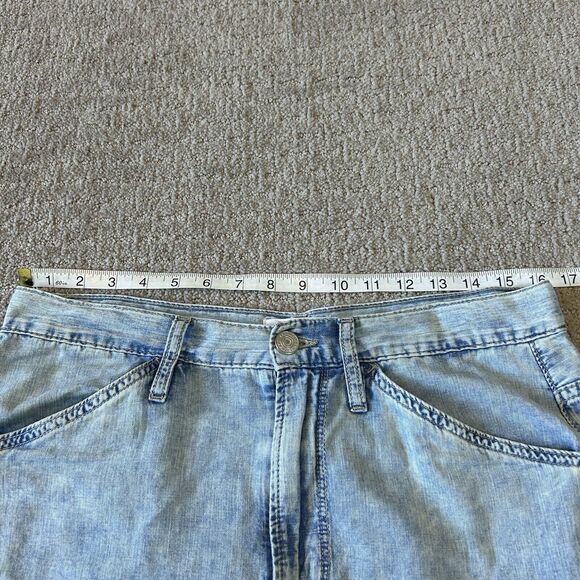 Frame Jeans Women’s 28 Le Baggy Palazzo Light Blue Wash Raw Hem Wide Leg Boho - Picture 11 of 14